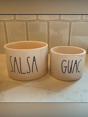 Rae Dunn Salsa and Guac Set of 2 Bowls